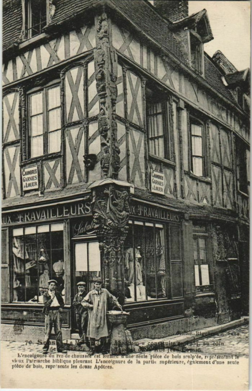 Carte postale ancienne Sens La Maison d'Abraham France à Sens