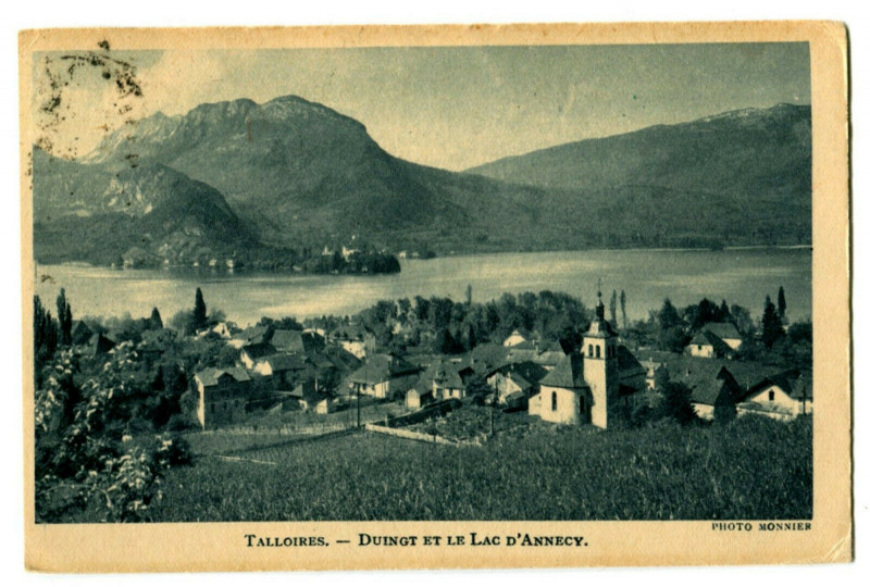 Carte postale ancienne Haute-Savoie Talloires Duingt et le Lac d'Annecy à Annecy