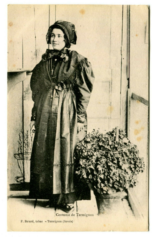 Carte postale ancienne Savoie folklore Costume de Termignon
