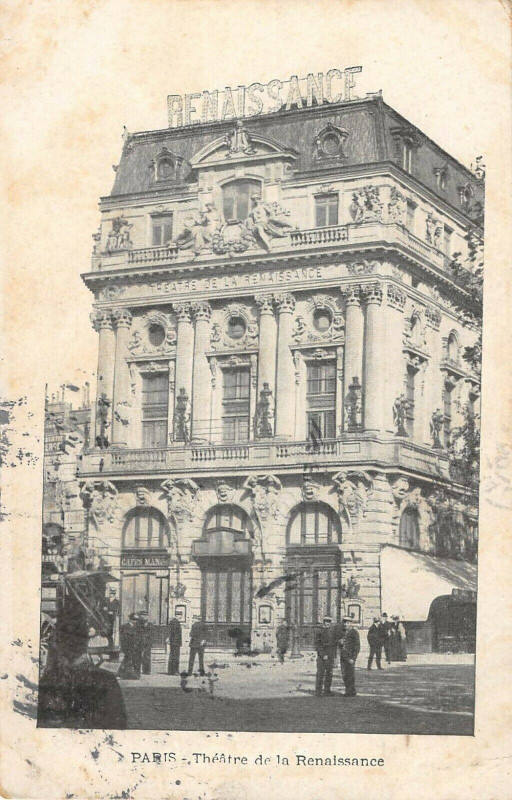 Carte postale ancienne Paris Theatre De La Renaissance