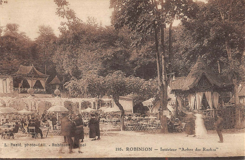 Carte postale ancienne Robinson Interieur Arbre Des Roches