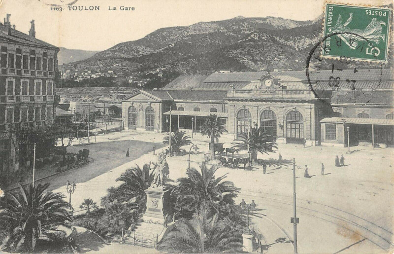 Carte postale ancienne Toulon La Gare à Toulon