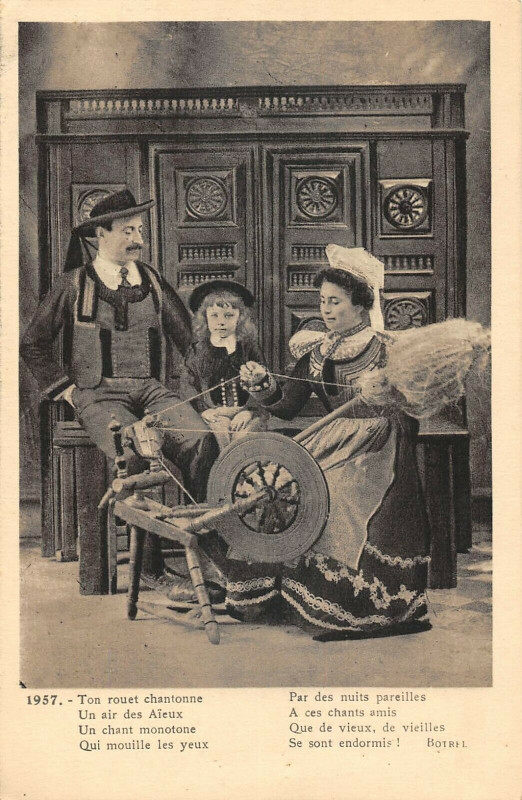 Carte postale ancienne Bretagne Botrel Ton Rouet Chantonne
