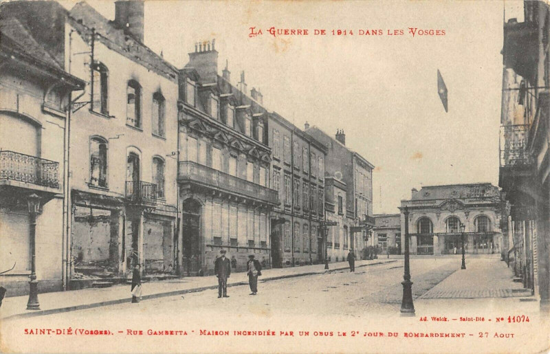 Carte postale ancienne Saint Die Rue Gambetta