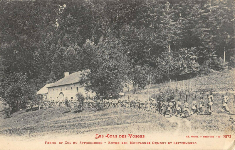 Carte postale ancienne Cols Vosges Ferme Et Col Du Spitzemberg Ormont