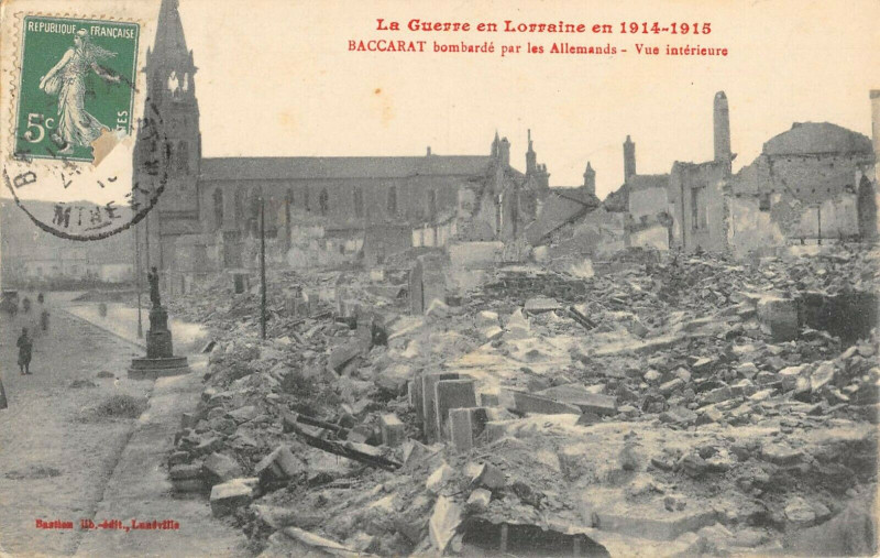 Carte postale ancienne Baccarat Vue Interieure à Baccarat