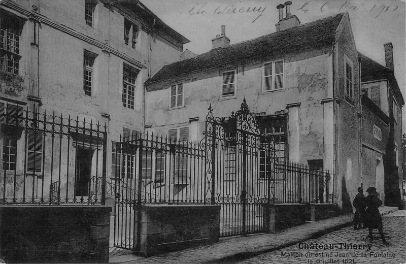 Carte postale ancienne Chateau Thierry Maison Ou Est Ne Jean De La Fontaine (cpa émail