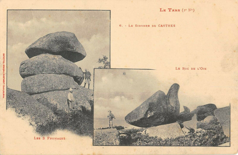 Carte postale ancienne Le Sidobre De Castres Roc De L'Oie Tarn à Castres