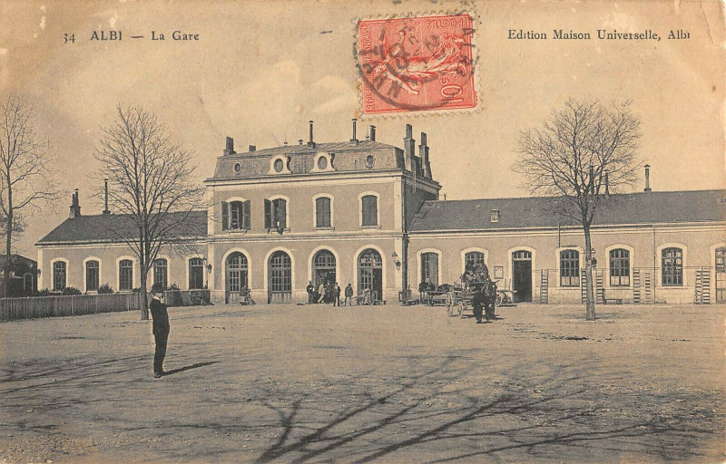 Carte postale ancienne Albi La Gare à Albi