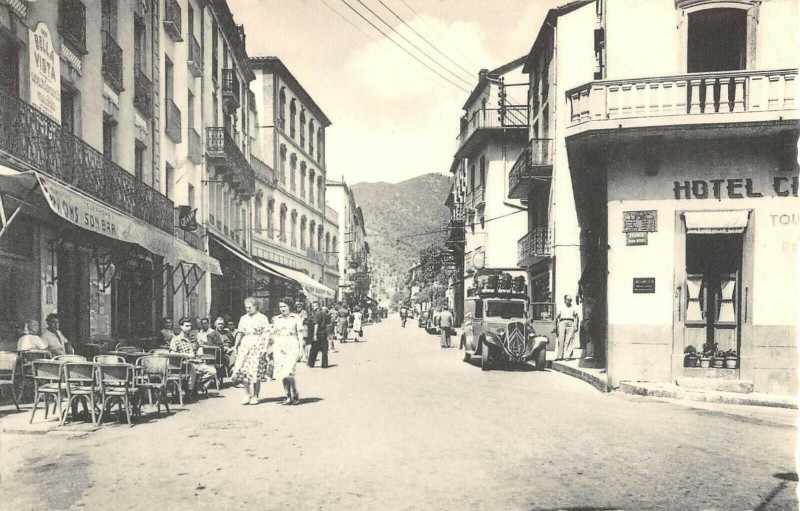 Carte postale ancienne Amelie Les Bains Avenue Du Vallespir
