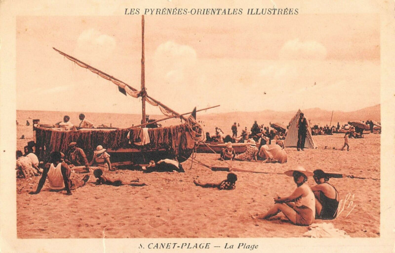 Carte postale ancienne Canet Plage La Plage
