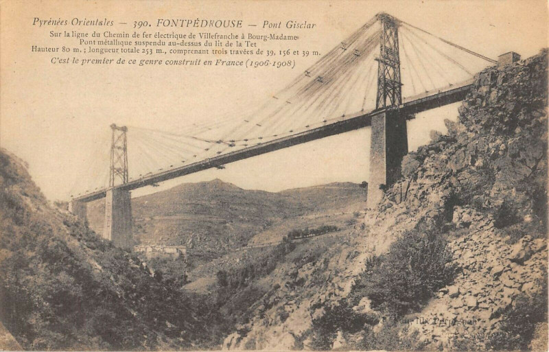 Carte postale ancienne Fontpedrouse Pont Gisclar