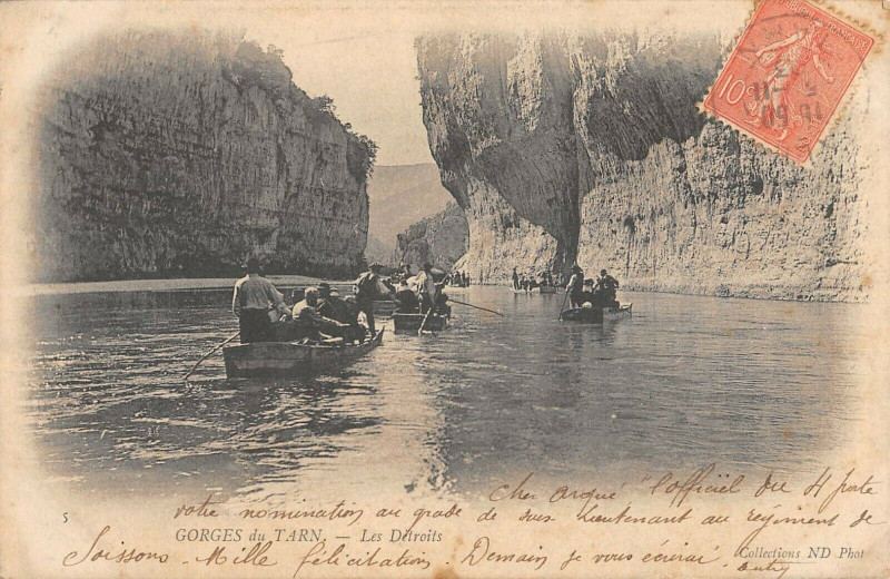 Carte postale ancienne Gorges Du Tarn Les Detroits