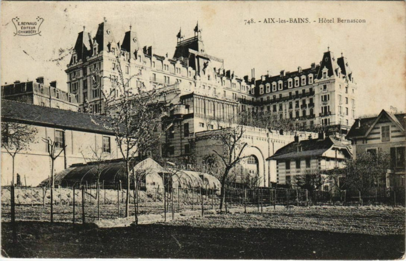 Carte postale ancienne Aix-les-Bains Hotel Bernascon à Aix-les-Bains
