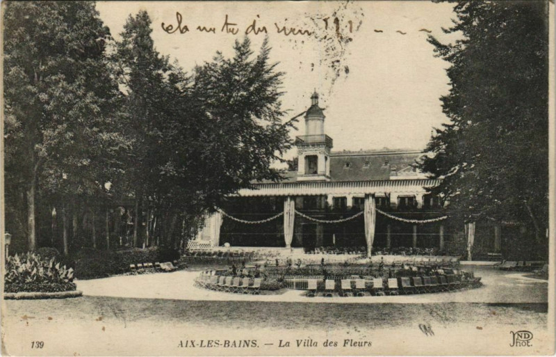 Carte postale ancienne Aix-les-Bains La Villa des Fleurs à Aix-les-Bains