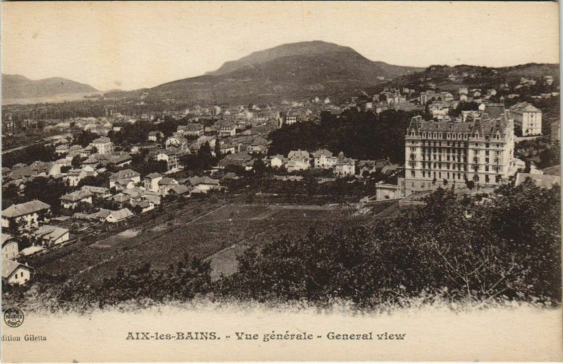 Carte postale ancienne Aix-les-Bains Vue Generale à Aix-les-Bains
