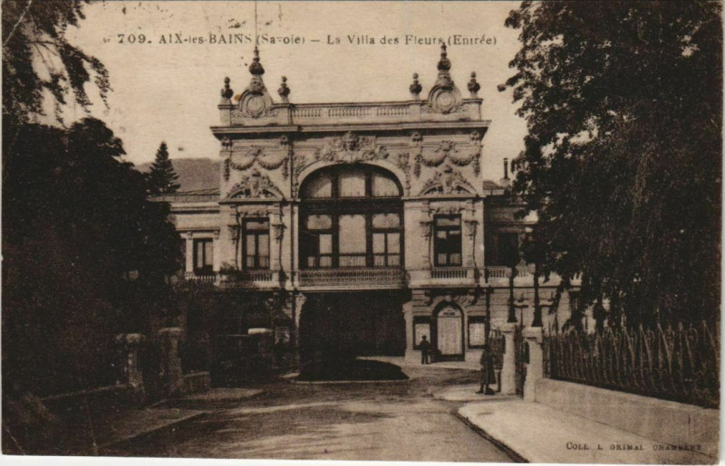 Carte postale ancienne Aix-les-Bains La Villa des Fleurs - Entree à Aix-les-Bains
