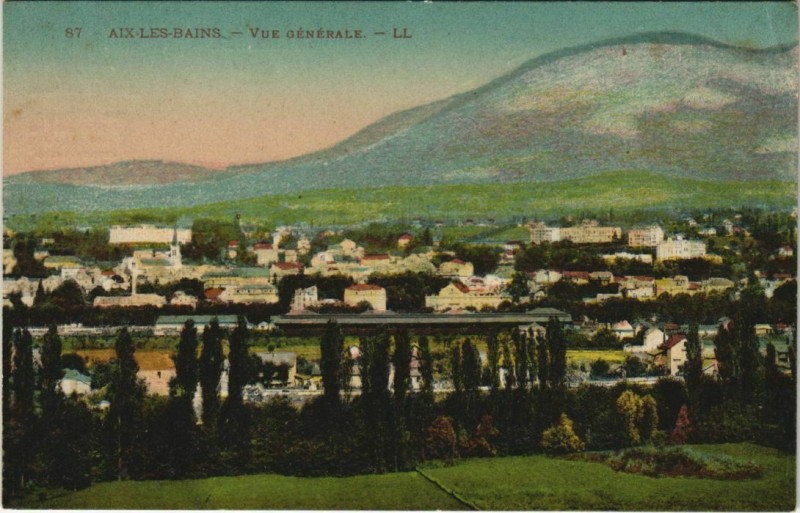 Carte postale ancienne Aix-les-Bains Vue Generale à Aix-les-Bains