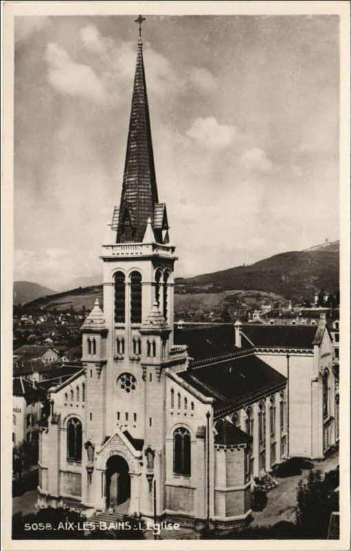 Carte postale ancienne Aix-les-Bains L'Eglise à Aix-les-Bains