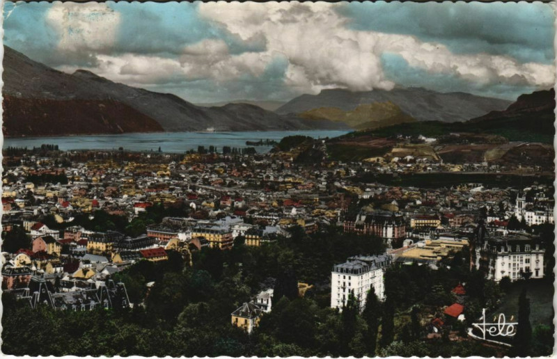 Carte postale ancienne Aix-les-Bains Vue Generale prise du Panoramic à Aix-les-Bains
