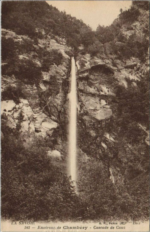 Carte postale ancienne Chambery Environs - Cascade de Couz