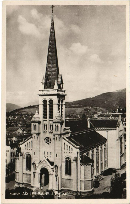 Carte postale ancienne Aix-les-Bains L'Eglise à Aix-les-Bains