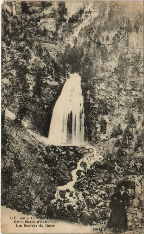 Carte postale ancienne Les Echelles Saint-Pierre-d'Entremont - Les Sources du Guier à Saint-Pierre-d'Entremont