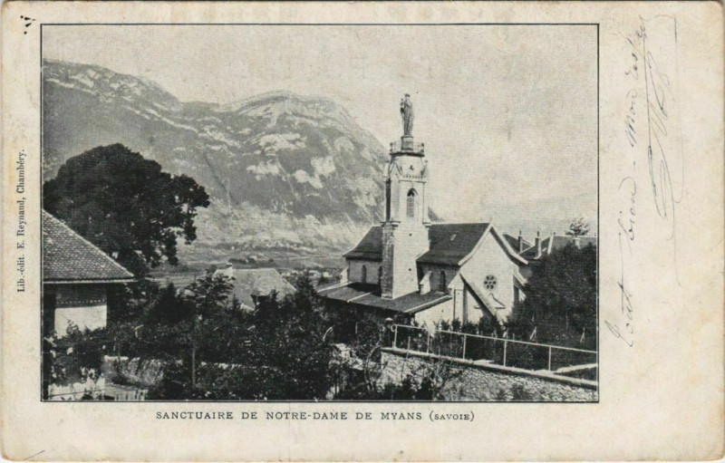 Carte postale ancienne Myans Sanctuaire de Notre-Dame de Myans à Myans