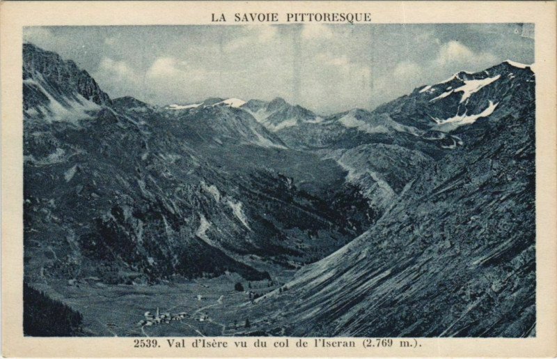 Carte postale ancienne Val-d'Isere Vu du Col de l'Iseran