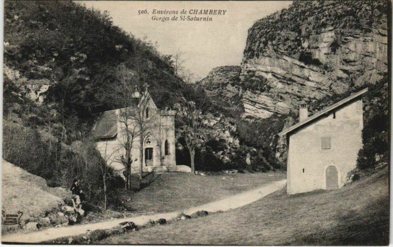 Carte postale ancienne Chambery Environs - Gorges de Saint-Saturnin