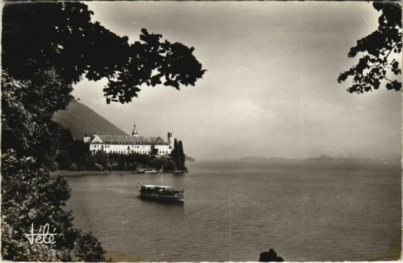 Carte postale ancienne Abbaye d'Hautecombe - Lac du Bourget