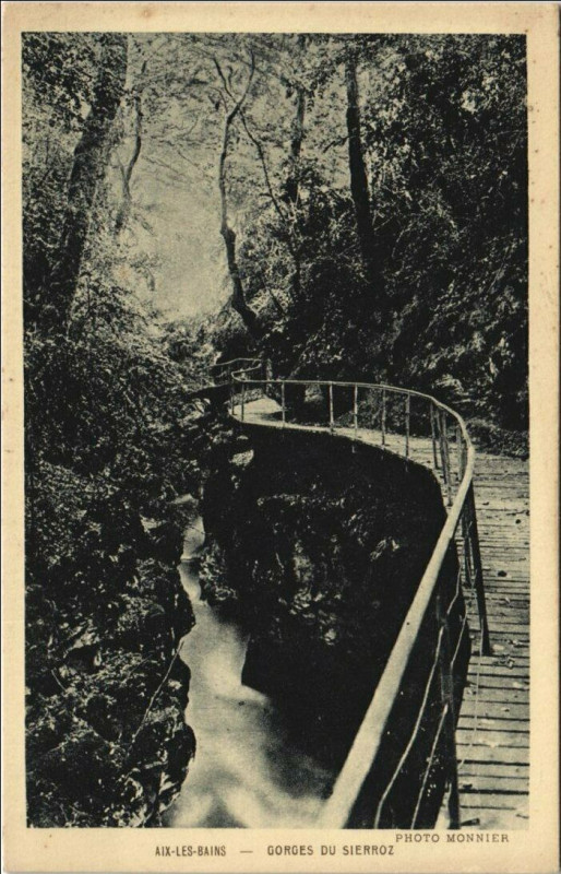 Carte postale ancienne Aix-les-Bains Gorges du Sierroz à Aix-les-Bains