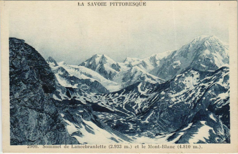 Carte postale ancienne Sommet de Lancebranlatte et le Mont-Blanc