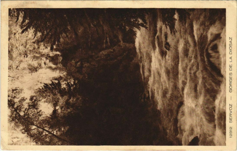 Carte postale ancienne Servoz Gorges de la Diosaz