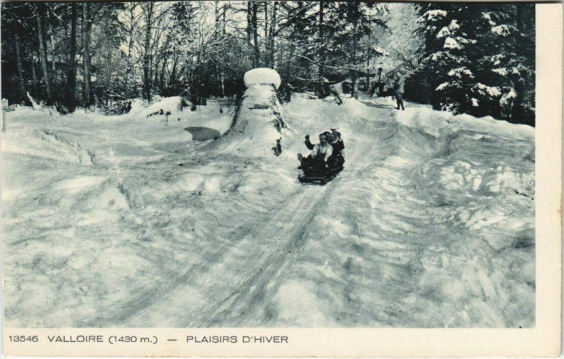 Carte postale ancienne Valloire Plaisirs d'Hiver à Valloire
