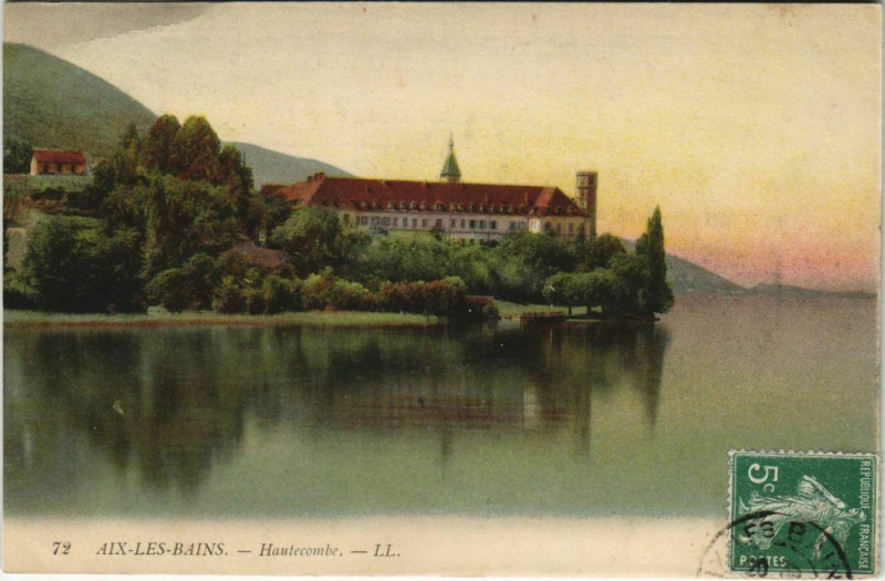Carte postale ancienne Aix-les-Bains Abbaye d'Hautecombe à Aix-les-Bains
