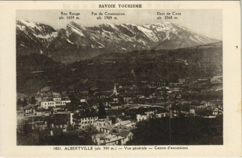 Carte postale ancienne Albertville Vue Generale à Albertville