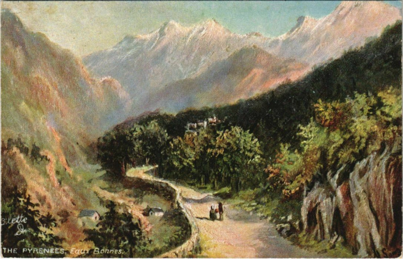 Carte postale ancienne Eaux-Bonnes Oilette Souvenir France à Eaux-Bonnes