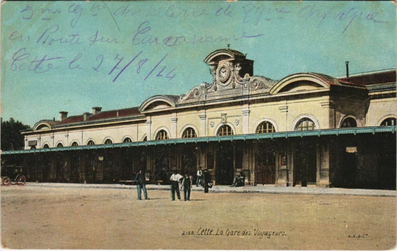 Carte postale ancienne Cette La Gare des Voyageurs France
