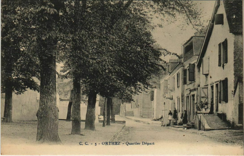 Carte postale ancienne Orthez Quartier Depart France à Orthez