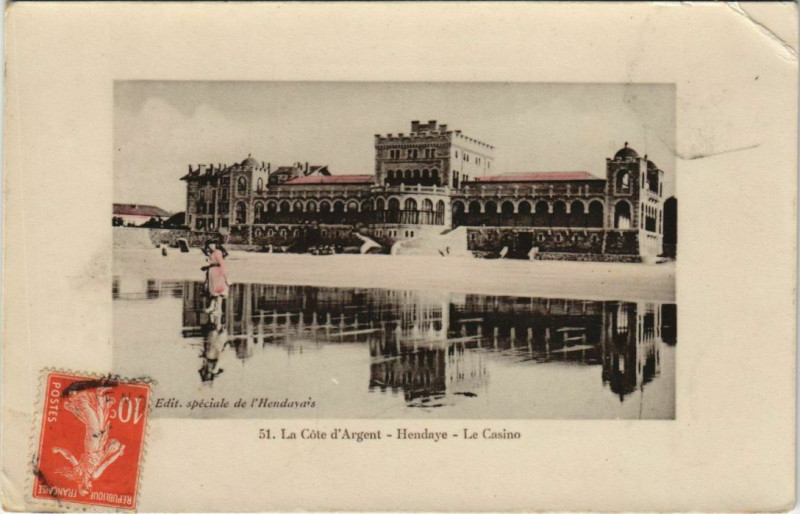 Carte postale ancienne Hendaye Le Casino France à Hendaye