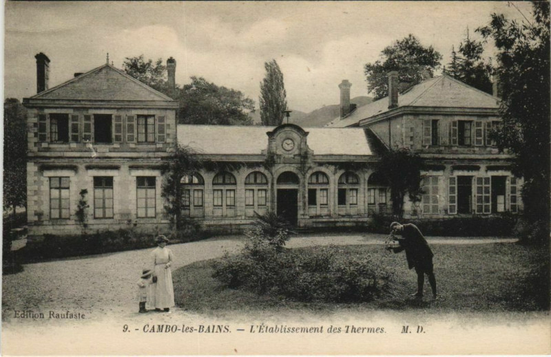 Carte postale ancienne Cambo les Bains L'Etablissement des Thermes France à Cambo-les-Bains