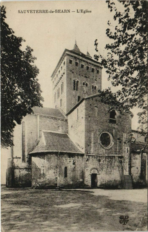 Carte postale ancienne Sauveterre de Bearn L'Eglise France