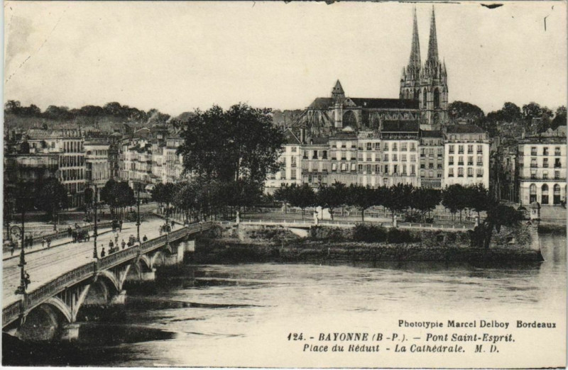 Carte postale ancienne Bayonne Pont Saint-Esprit France à Bayonne