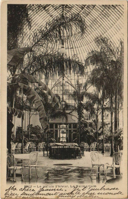 Carte postale ancienne Pau Le Palais d'hiver, Le Palmarium France à Pau