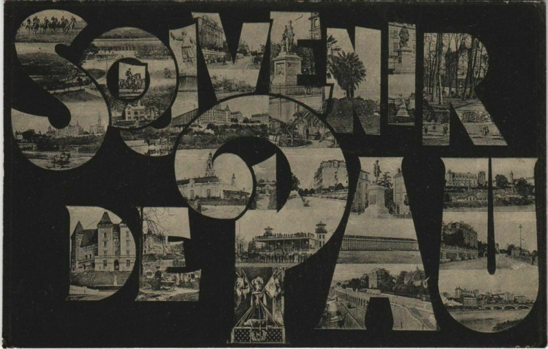Carte postale ancienne Pau Souvenir France à Pau