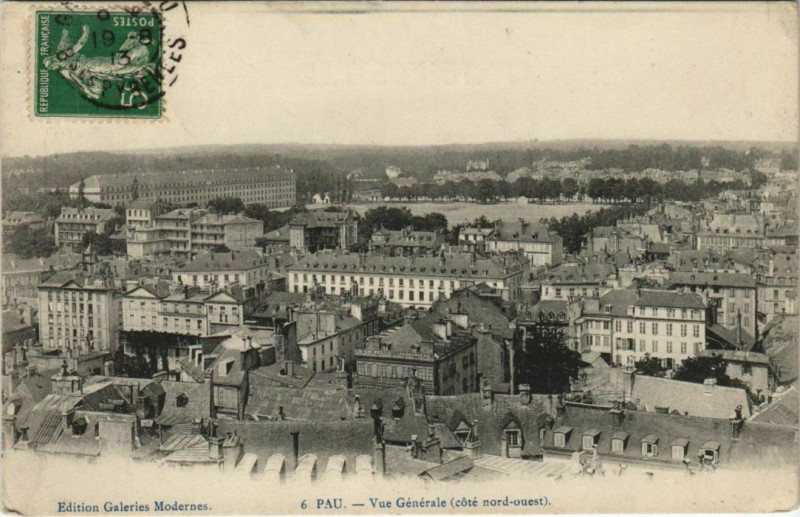 Carte postale ancienne Pau Vue Generale France à Pau