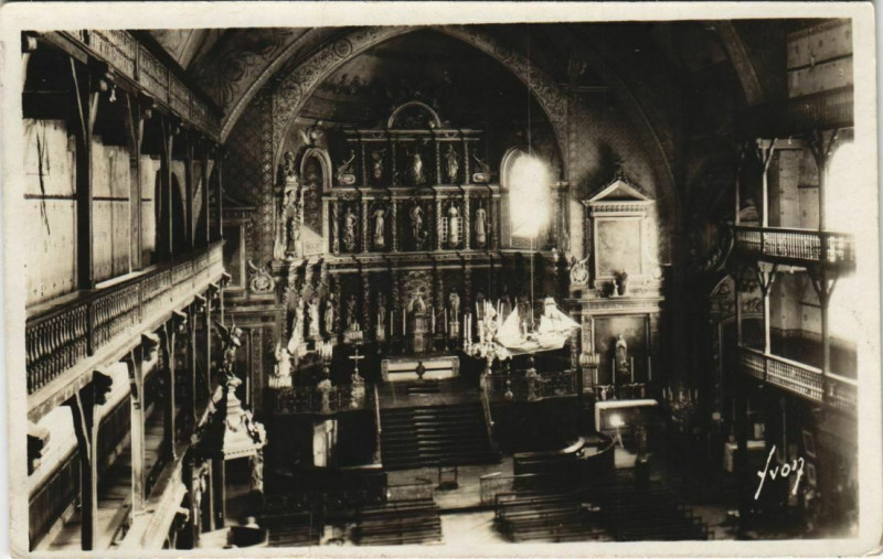 Carte postale ancienne St.Jean de Luz Interieur de l'Eglise France