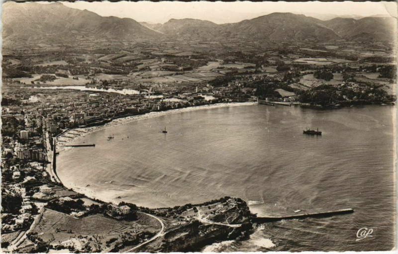 Carte postale ancienne St.Jean de Luz Vue aerienne France