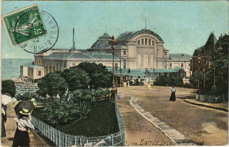 Carte postale ancienne Biarritz Le Casino Municipal France à Biarritz